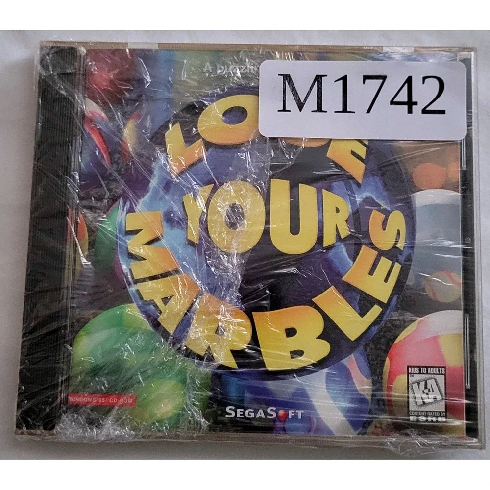 Vintage Lose Your Marbles PC Game CD ROM 1997 Windows 95 SegaSoft Puzzle
